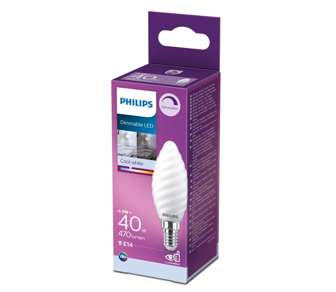 Philips LED Dimmelhető izzó Philips E14/4,5W/230V 4000K 
