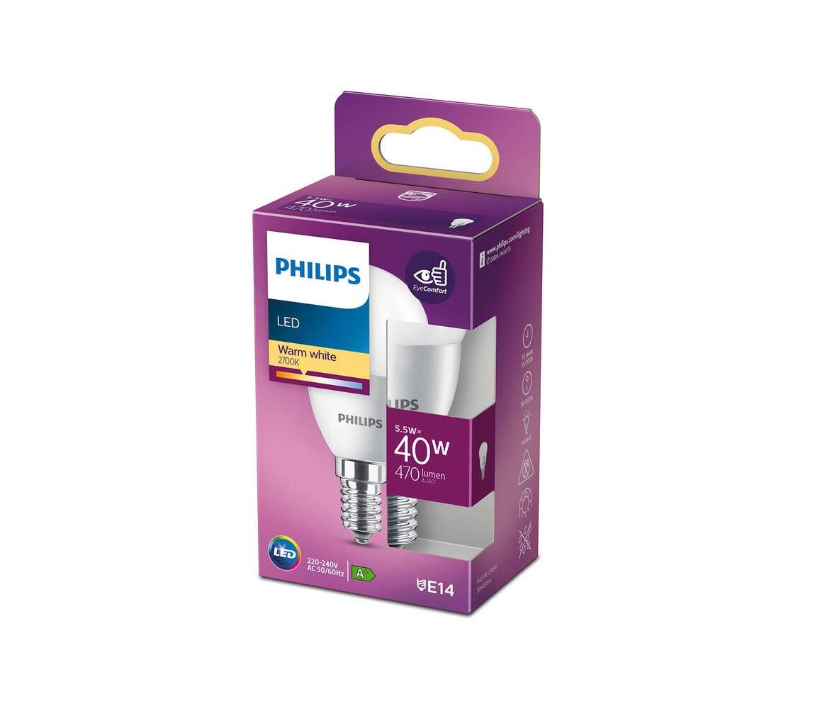 Philips LED Izzó Philips P45 E14/5,5W/230V 2700K 