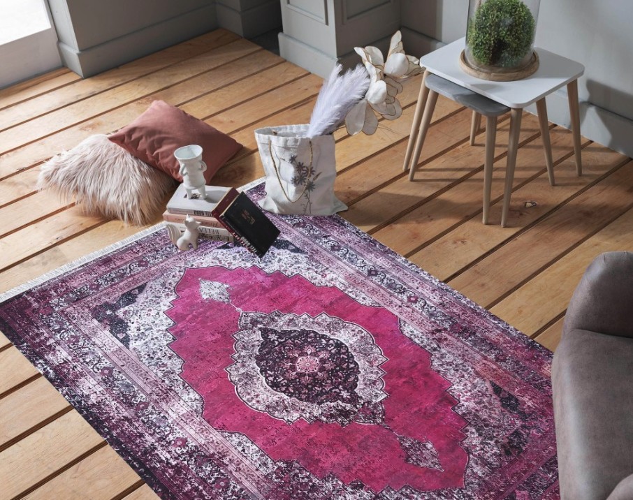 Rózsaszín keleti szőnyeg vintage stílusban Szélesség: 120 cm | Hossz: 170 cm