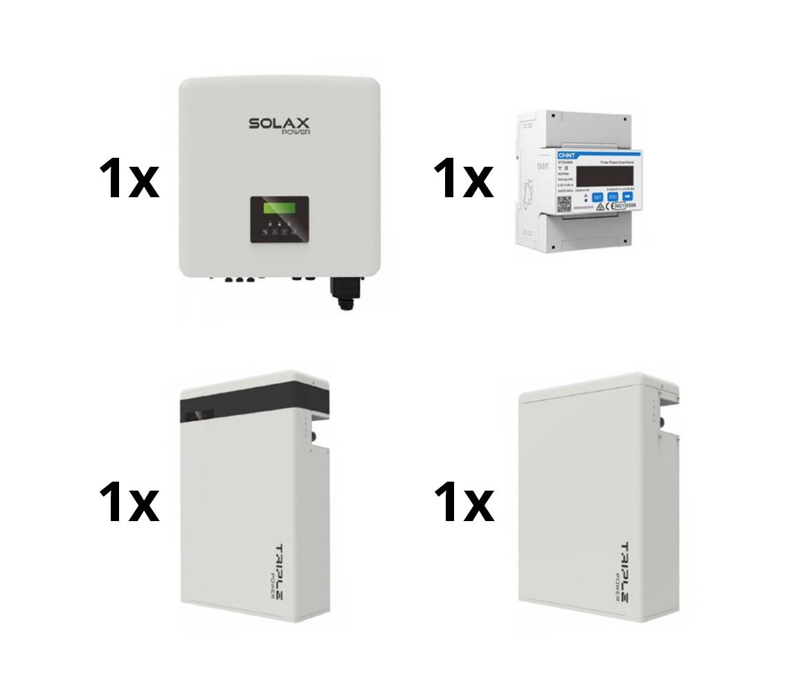 SolaX Power Napelem készlet: 15kW SOLAX konverter 3f + 11,6 kWh TRIPLE Power akkumulátor + elektrométer 3f 