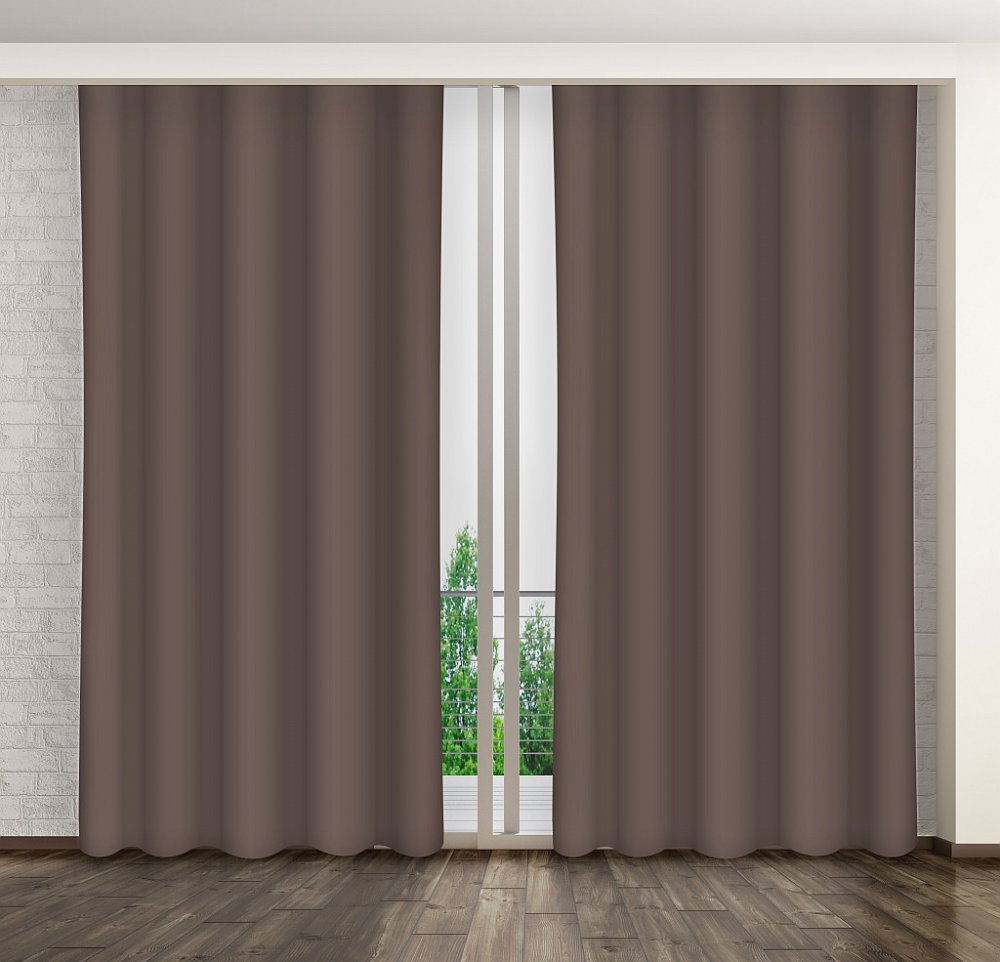 Sötétítő függöny barna Hossz: 250 cm
