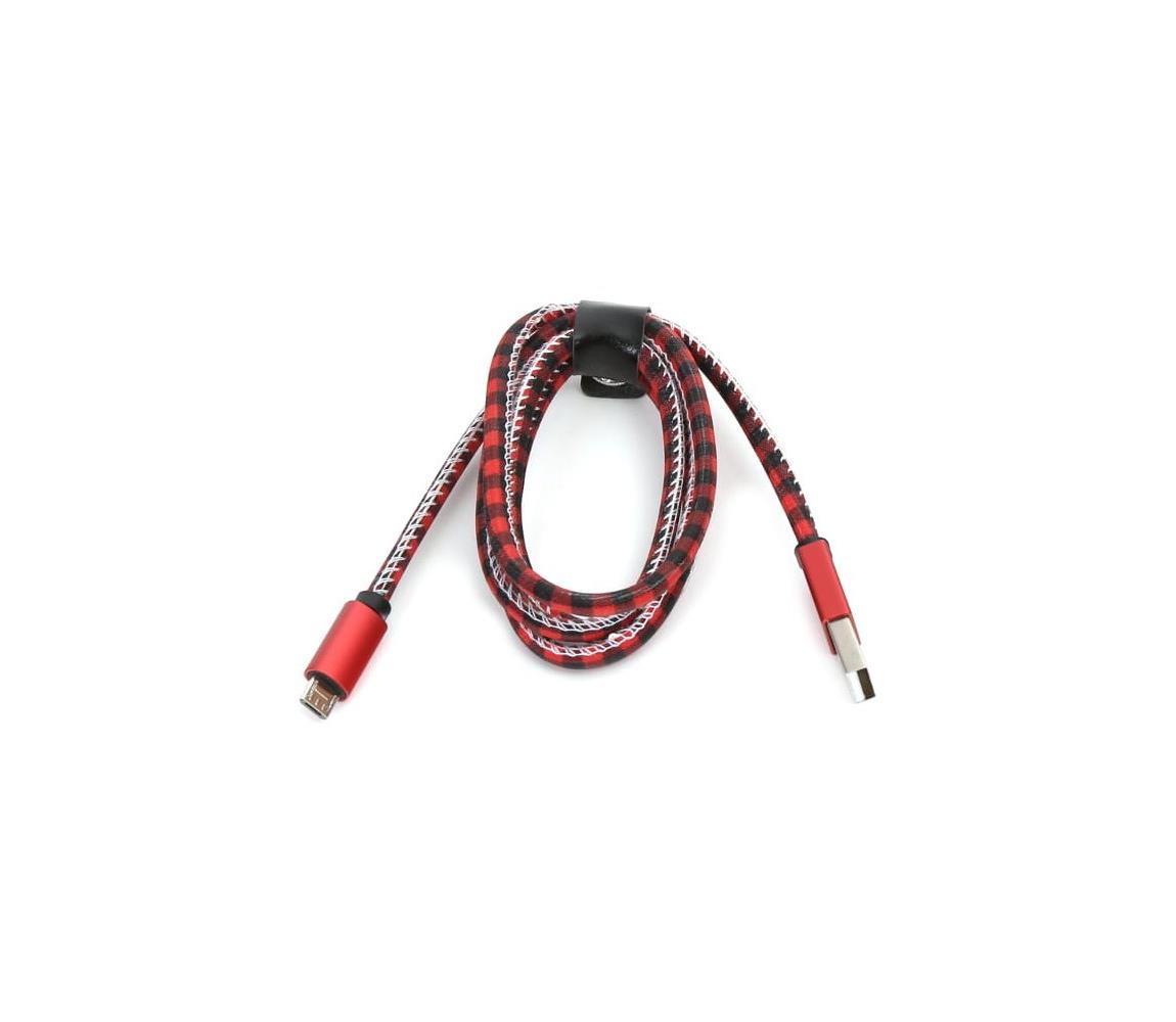  USB kábel USB A / Micro USB csatlakozó 1m piros 