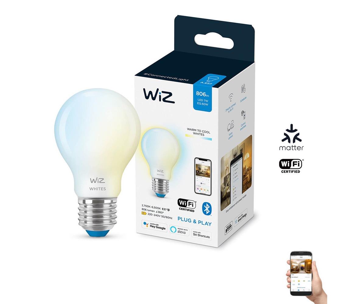 WiZ LED Dimmelhető izzó A60 E27/7W/230V 2700