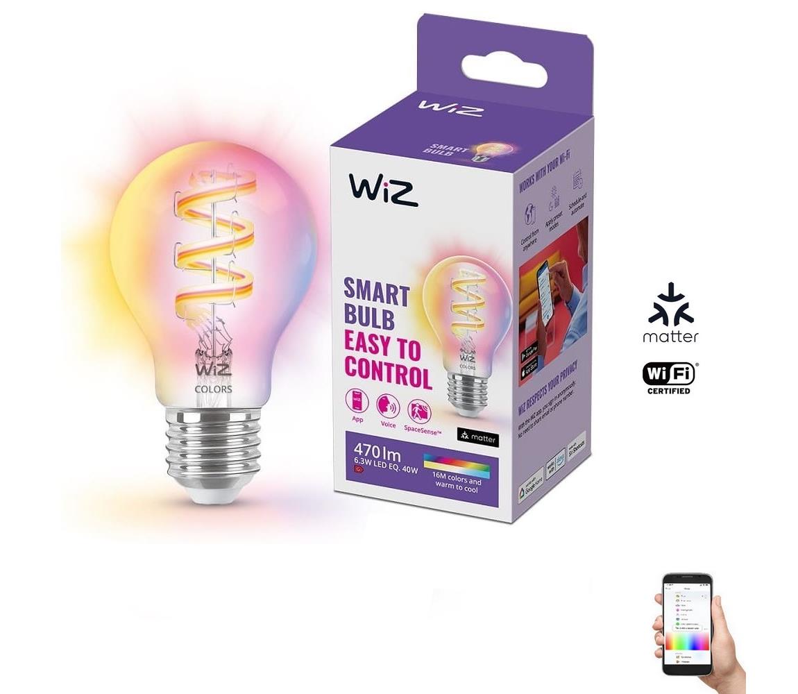 WiZ LED RGBW Dimmelhető izzó A60 E27/6,3W/230V 2200