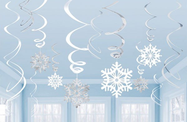 Snowflake, Hópehely Szalag dekoráció 12 db-os szett