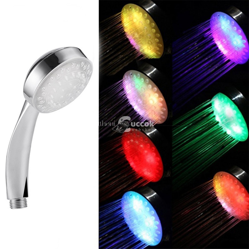 Automatikusan váltakozó színű LED zuhanyfej