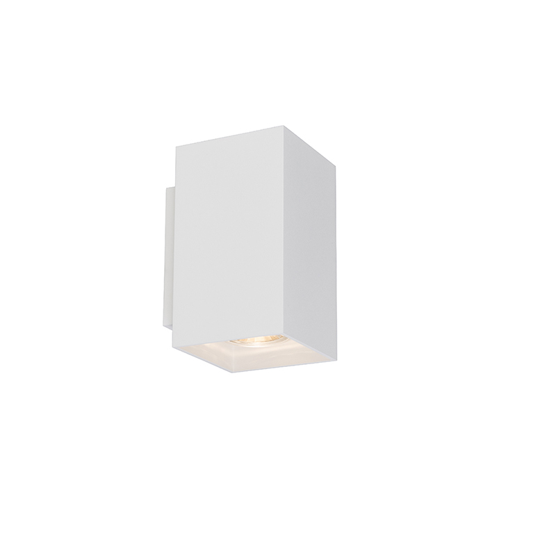 Modern fali lámpa négyzet alakú fehér - Sandy