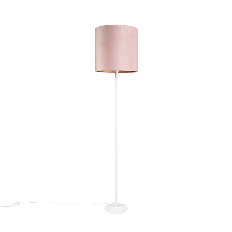 Romantikus állólámpa fehér, rózsaszín árnyalatú 40 cm - Simplo
