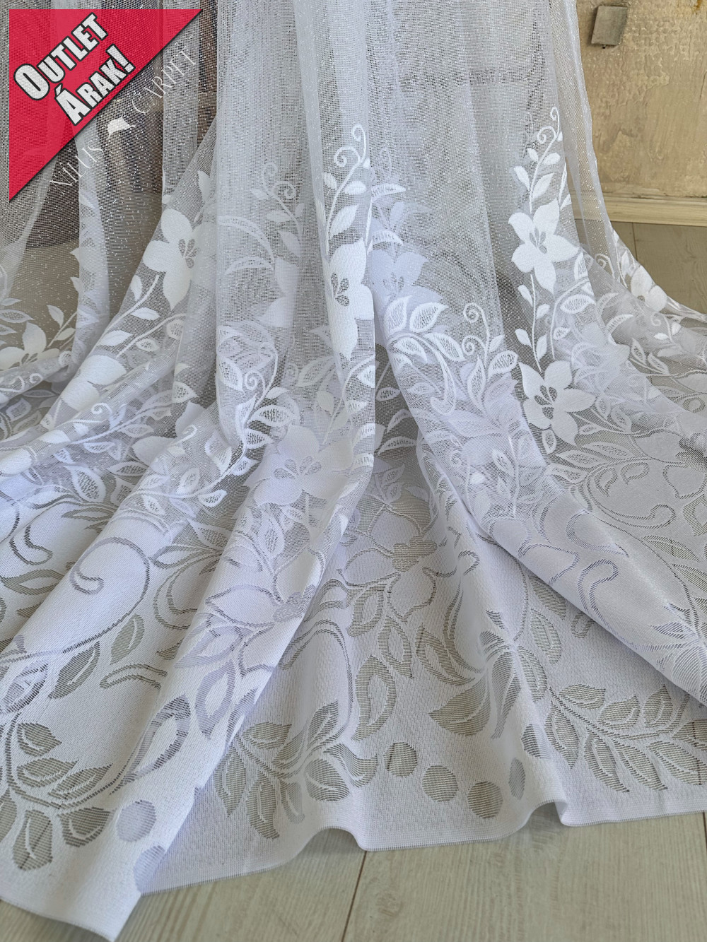   Azrah Luxury készre varrt függöny szírom virágos 300x180cm