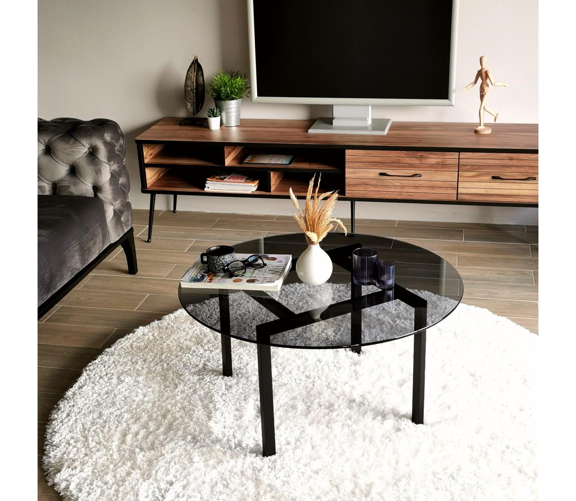  Kávésasztal BALANCE 42x75 cm fekete 