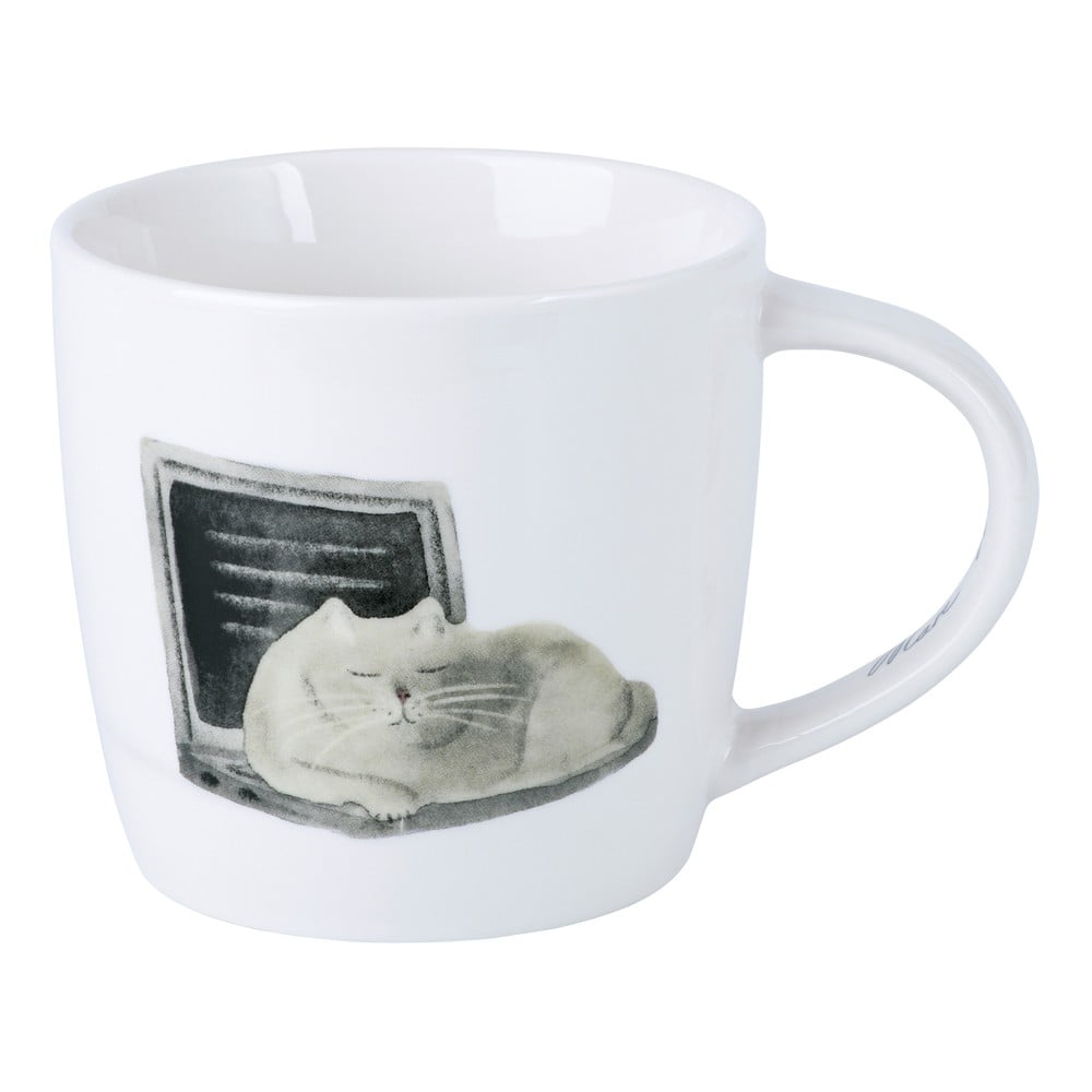 Fehér porcelán bögre 400 ml Computer Cat – Maxwell & Williams