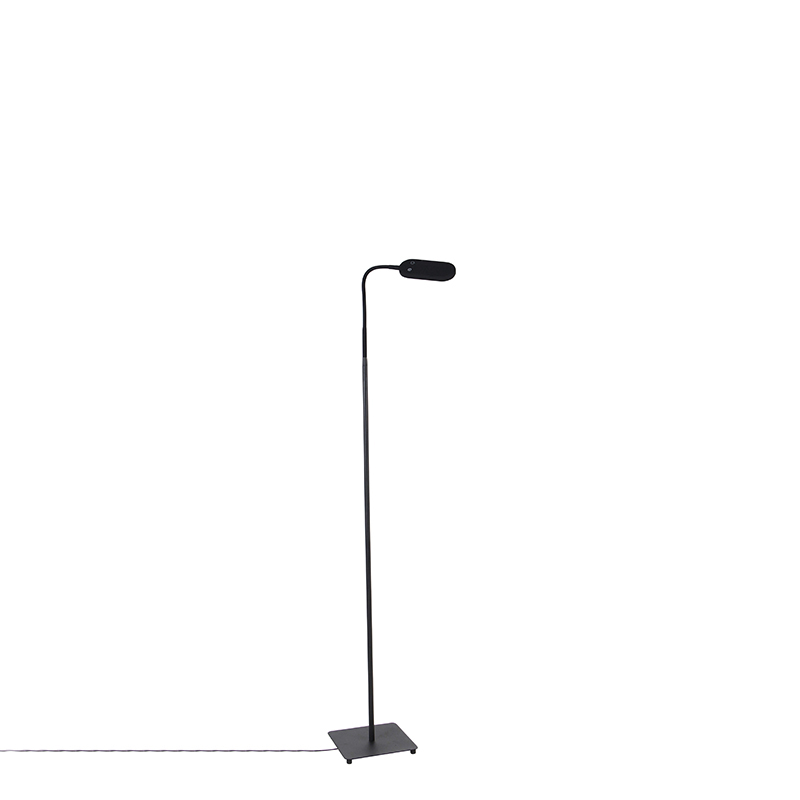 Modern állólámpa fekete, 4 lépcsős LED-rel szabályozható - Botot