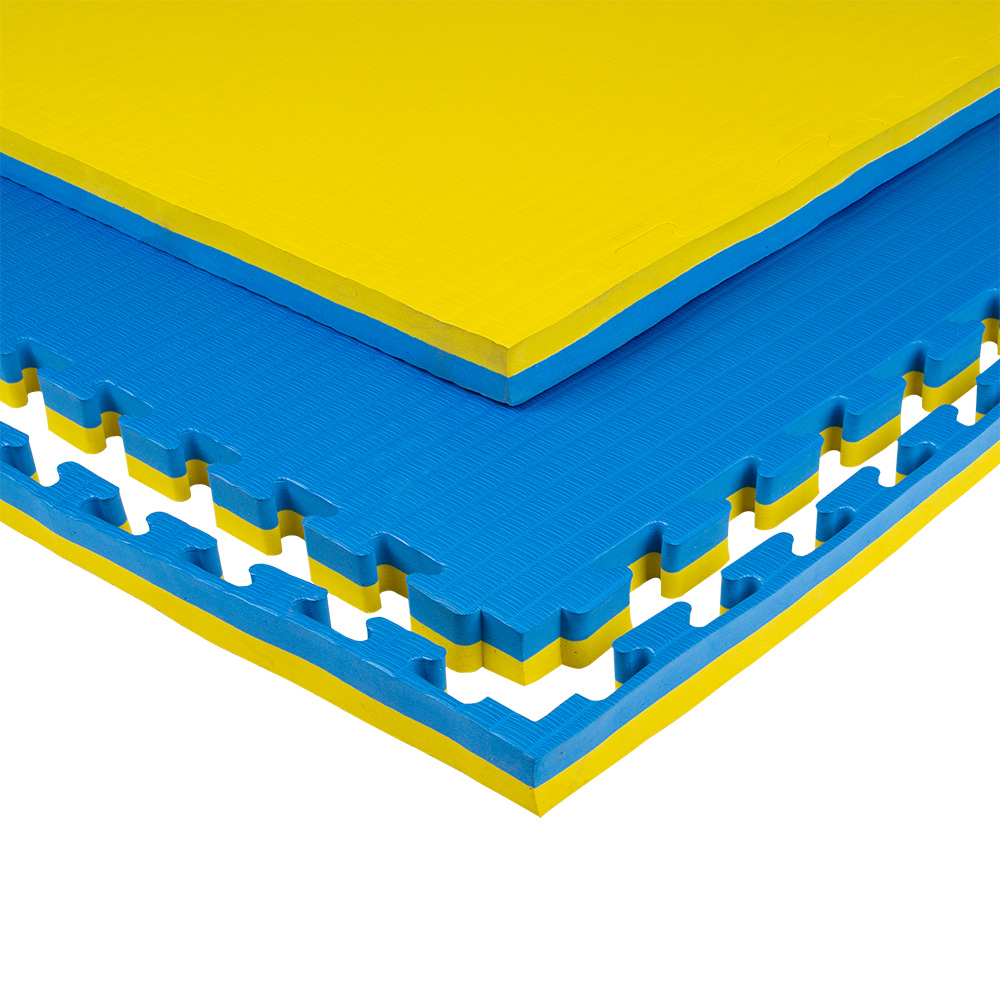 Puzzle tatami szőnyeg inSPORTline Malmeida 100x100x4 cm  kék-sárga