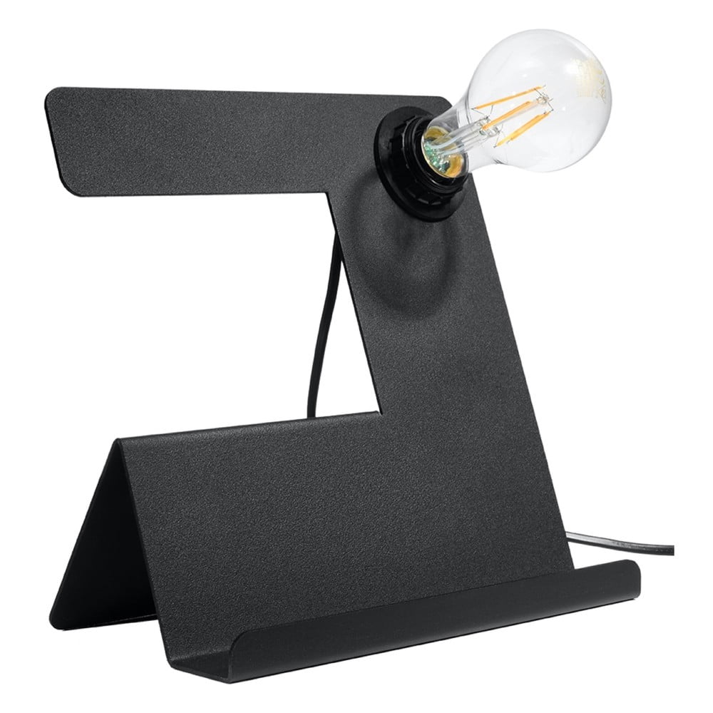 Fekete asztali lámpa (magasság 24 cm) Gabriel – Nice Lamps
