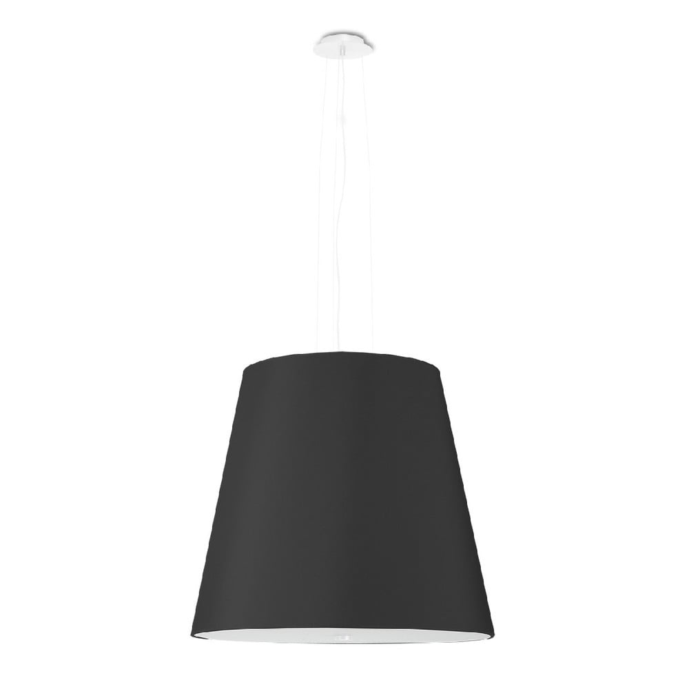 Fekete függőlámpa üveg búrával ø 50 cm Tresco - Nice Lamps