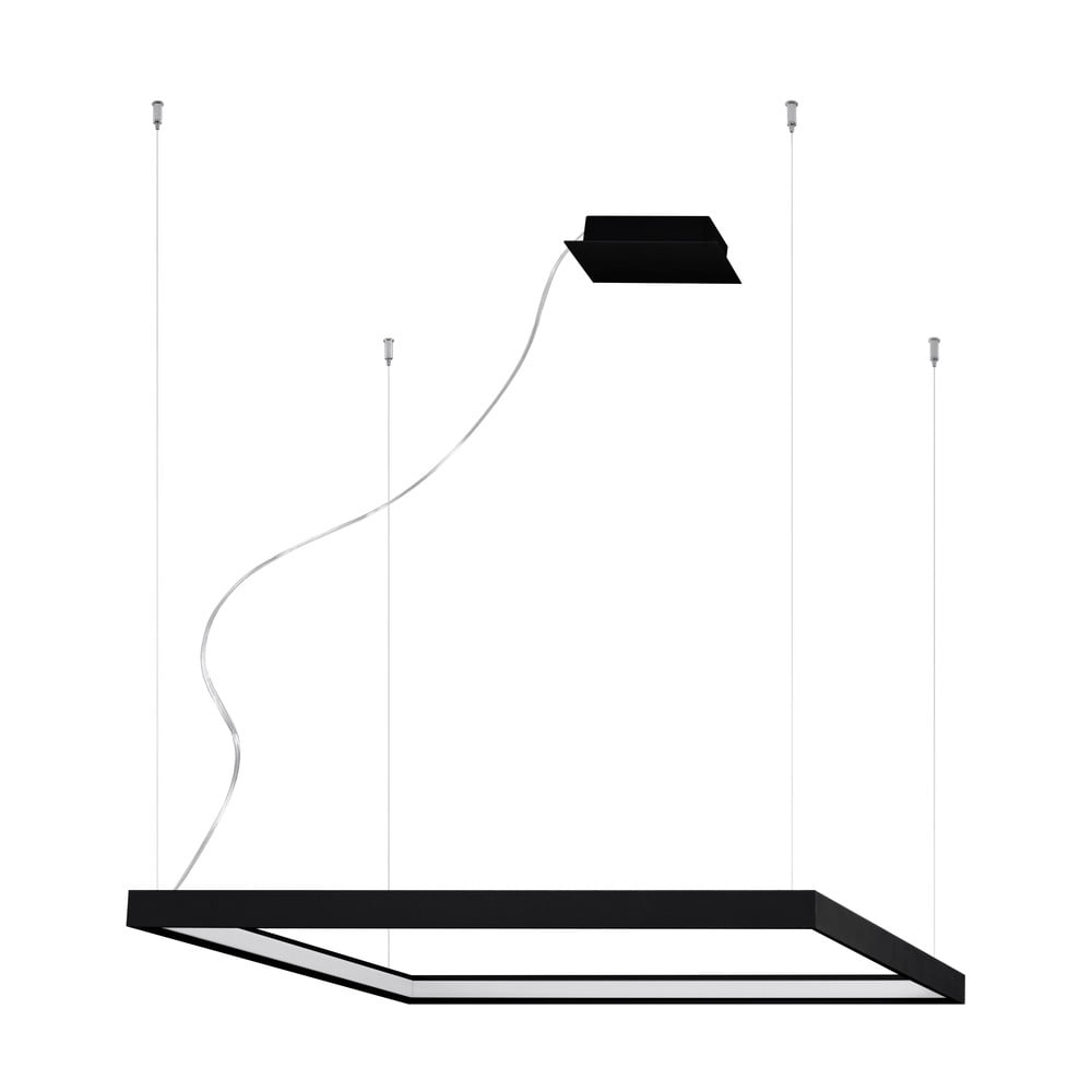 Fekete LED függőlámpa 80x80 cm Aura - Nice Lamps