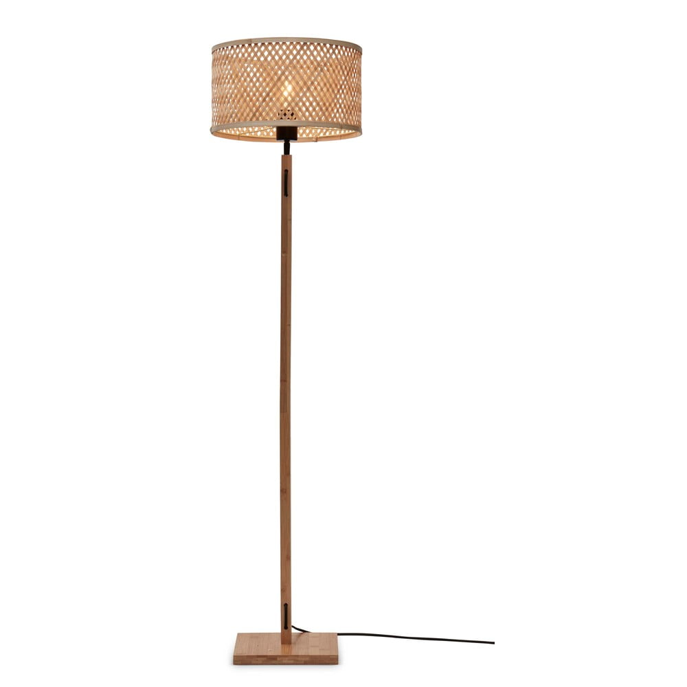 Natúr színű állólámpa bambusz búrával (magasság 128 cm) Java – Good&Mojo