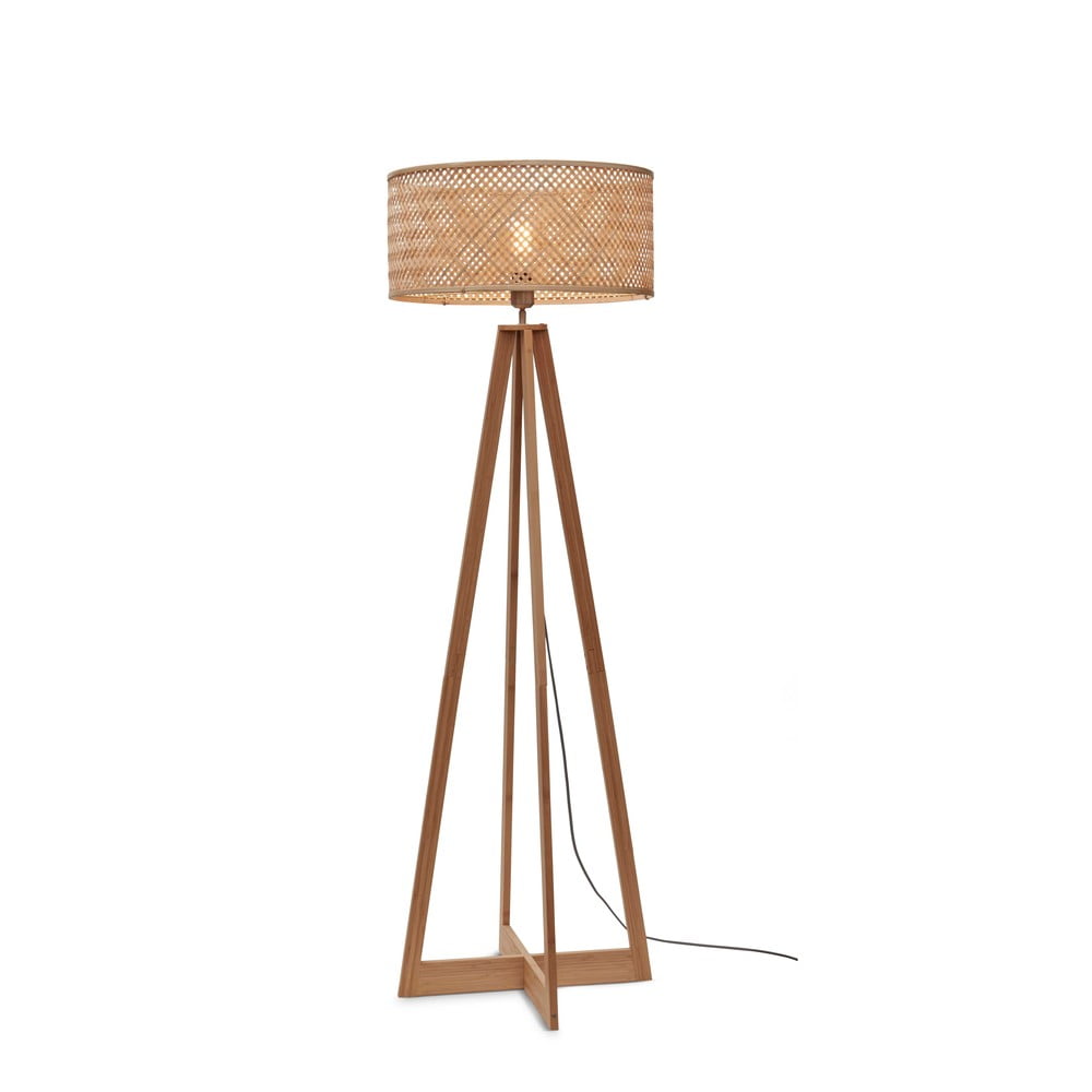 Natúr színű állólámpa bambusz búrával (magasság 145 cm) Java – Good&Mojo