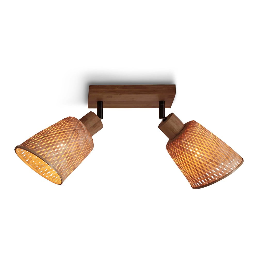 Natúr színű mennyezeti lámpa bambusz búrával ø 15 cm Java – Good&Mojo