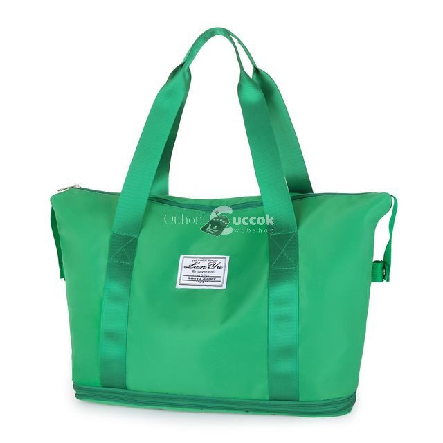 Összehajtható, bővíthető táska, vízálló kézitáska - - Zöld