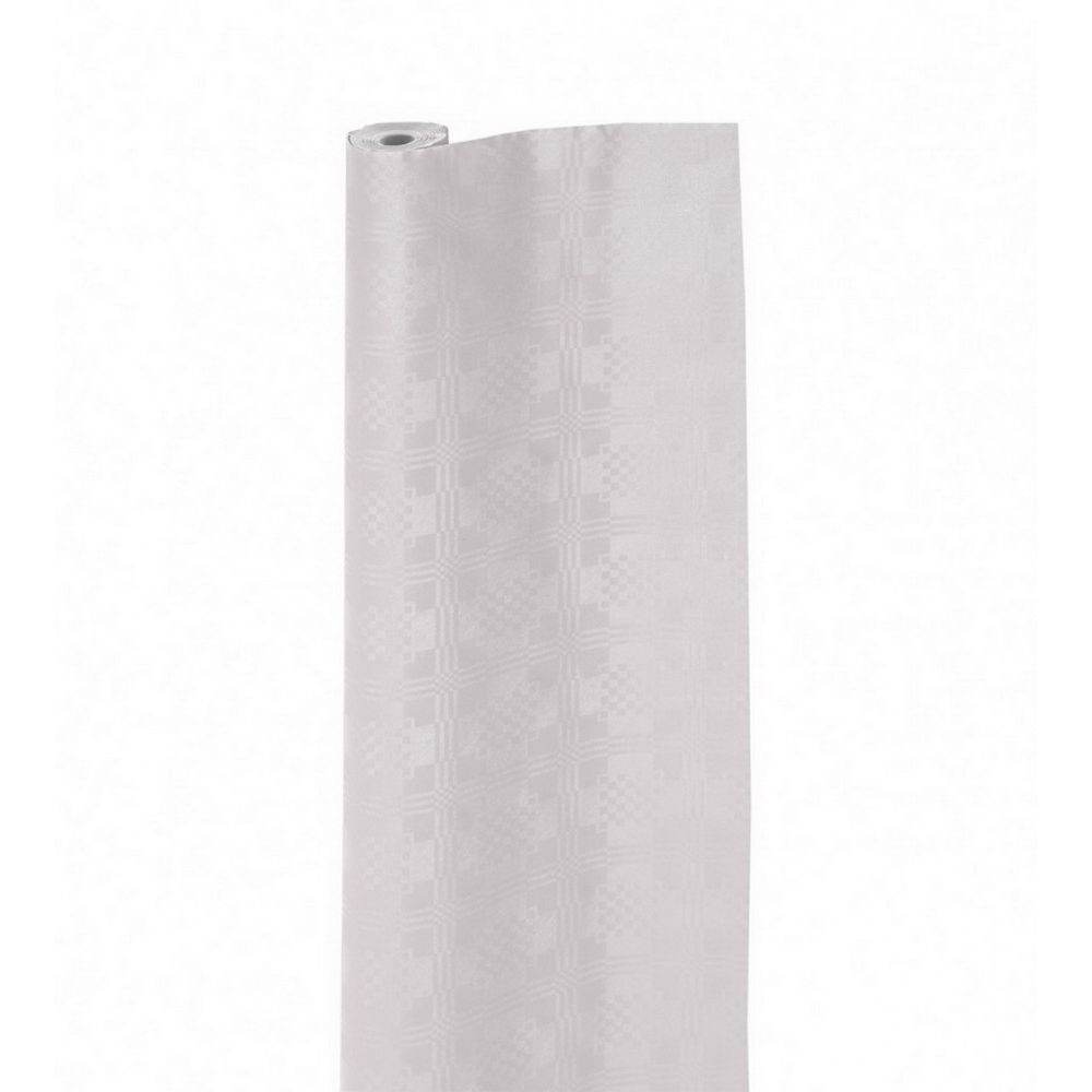 Infibra asztalterítő damask fehér papír, PE bevonattal, 1,2x50m