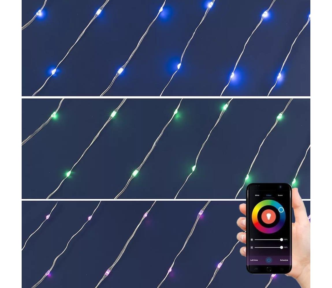  LED RGB Karácsonyi dimmelhető lánc 200xLED/29 funkció 20,4m 