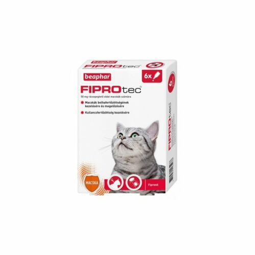 Beaphar Fiprotec Cat Bolha/Kullancsirtó Spot on Macskáknak 6x0,5ml