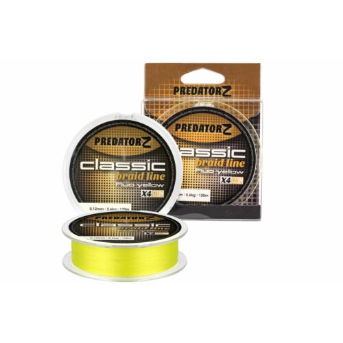 Carp Zoom PZ Classic fonott zsinór-fluo sárga, o 0,08 mm, 120 m, 3,9 kg