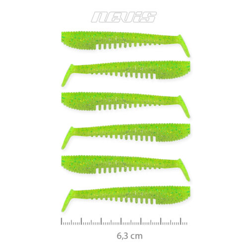 Impulse Shad 6.3cm 6db/cs FluoZöld Flitter 2x