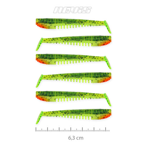 Impulse Shad 6.3cm 6db/cs Zöld-Narancs Flitter