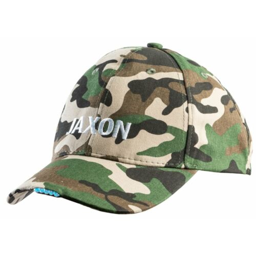 Jaxon cap with flashlight - camouflage(dark) 5 led 2xcr2032 included baseball sapka