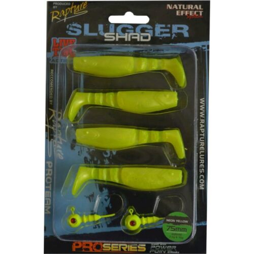 Rapture Slugger Shad Set 75 Neon Yellow 4+2 db/csg, műcsali szett