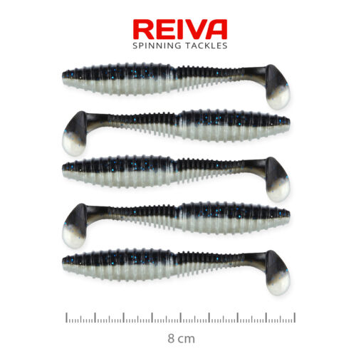 Reiva Zander Power Shad 8cm 5db/cs (Fekete Ezüst)