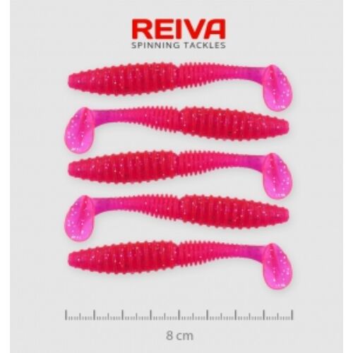 Reiva Zander Power Shad 8cm 5db/cs /Pink-Flitter/ (9901-805)