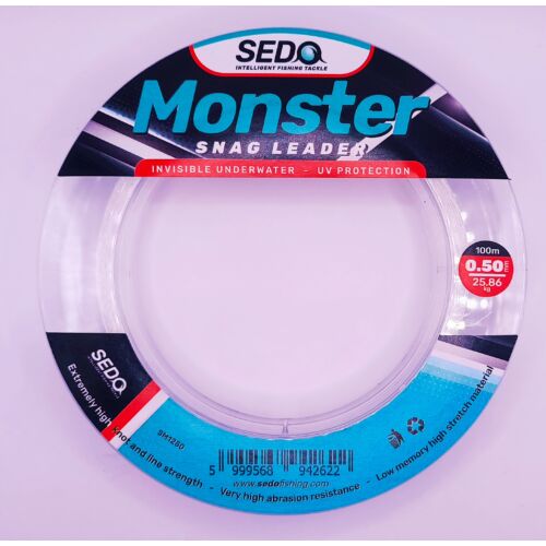 SEDO Monster Snag Leader – Invisible 100 Méter 0,50mm 20,86kg