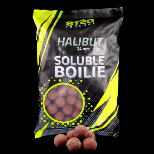 Stég Product Soluble Boilie 24mm HALIBUT 1kg