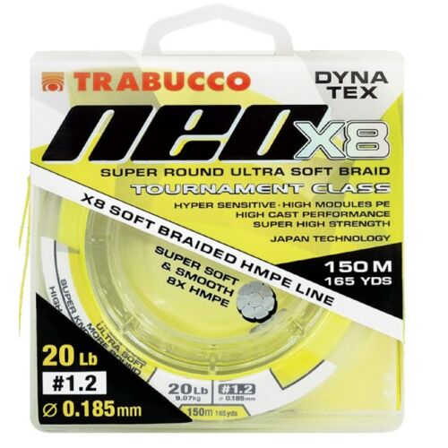 Trabucco Dyna-Tex Neo X8 300 m 0,285 mm sárga fonott zsinór