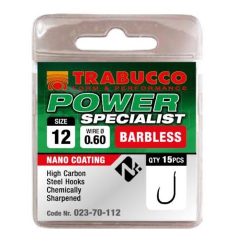 Trabucco Power Specialist szakáll nélküli horog 14 15 db