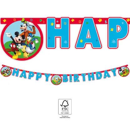 Disney Mickey Rock the House Happy Birthday felirat FSC 2 m