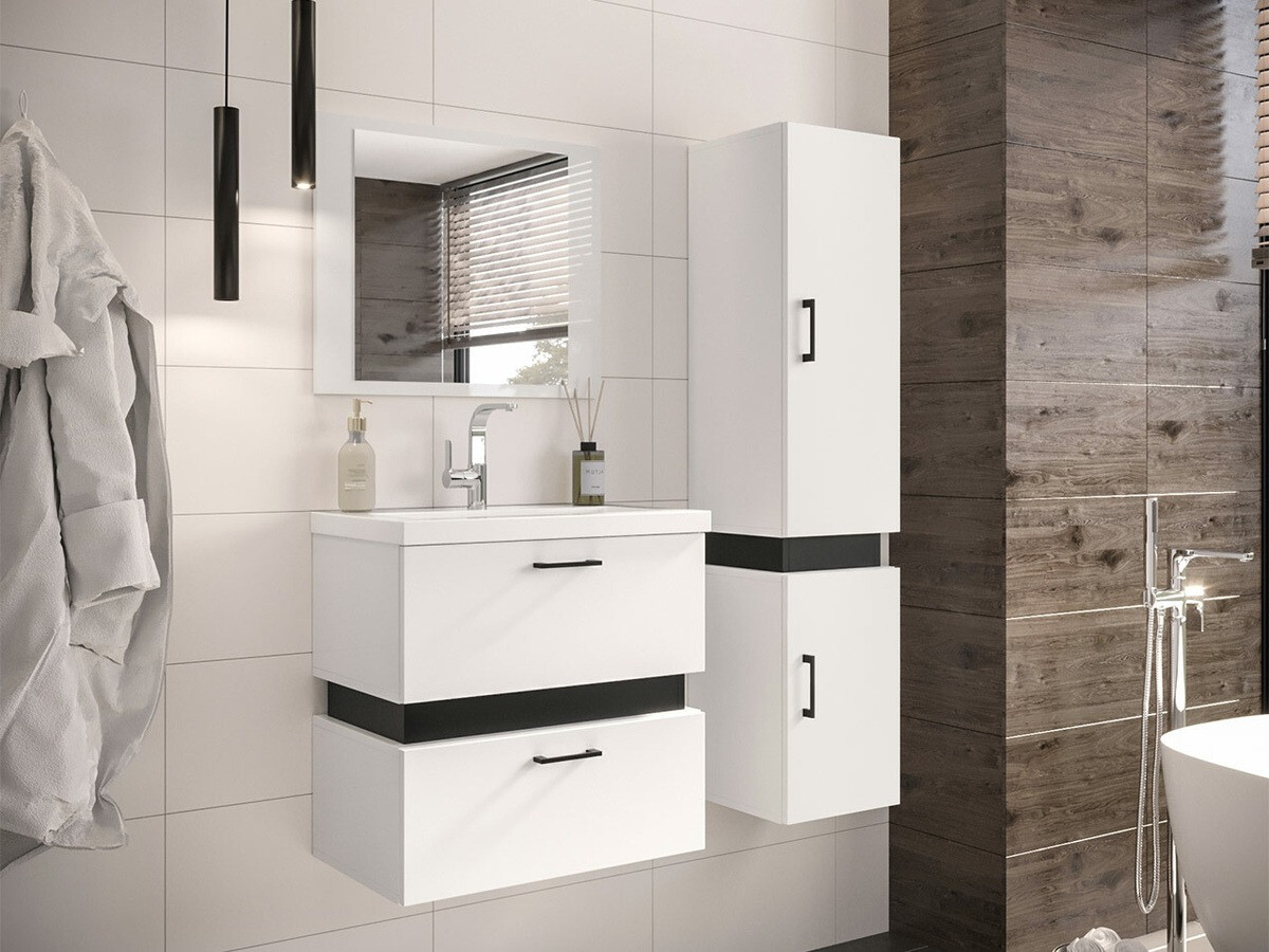 Fürdőszoba garnitúra Hartford C102 (Fehér + Fekete)