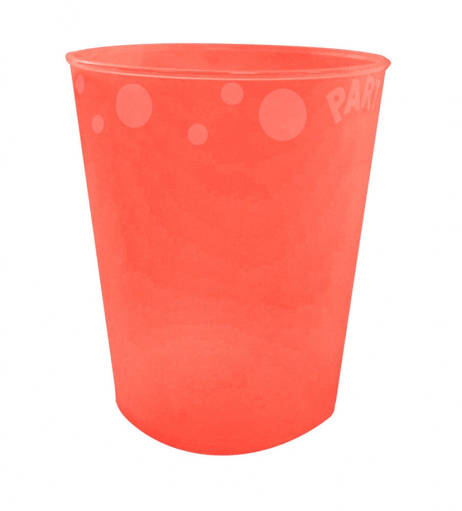 Orange Fluorescent, Narancssárga micro prémium műanyag pohár 250 ml