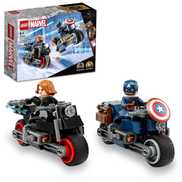 LEGO® Marvel: Fekete Özvegy és Amerika Kapitány motorkerékpárok 76260