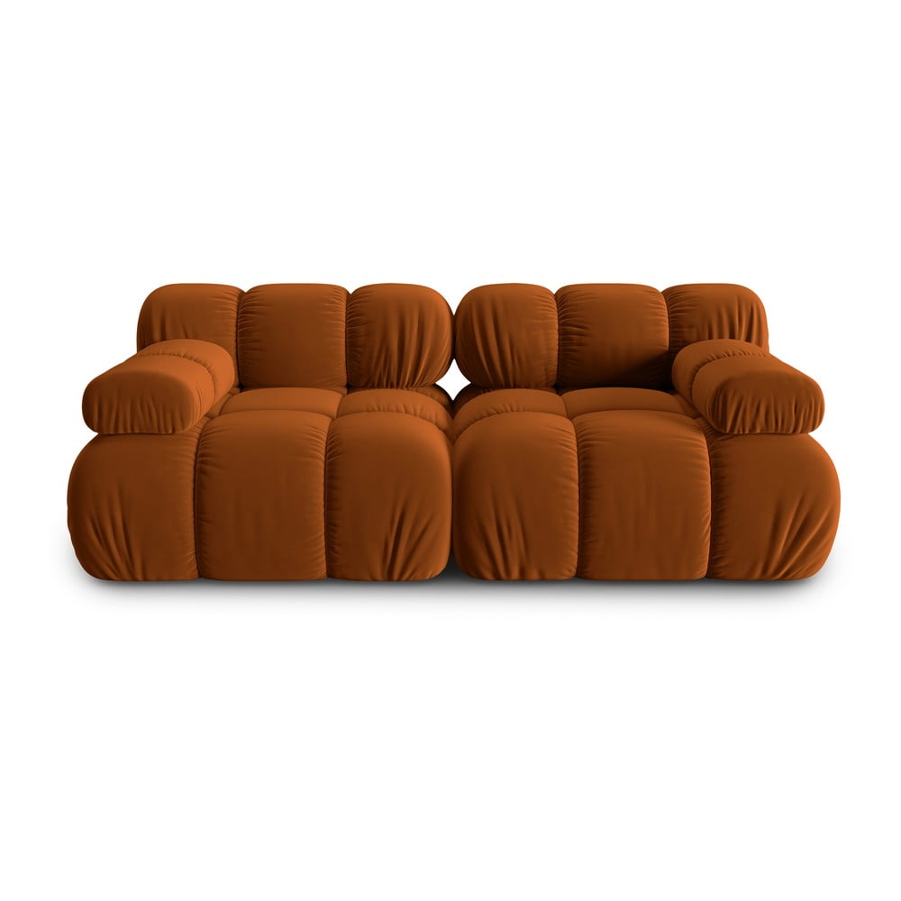 Narancssárga bársony kanapé 188 cm Bellis – Micadoni Home
