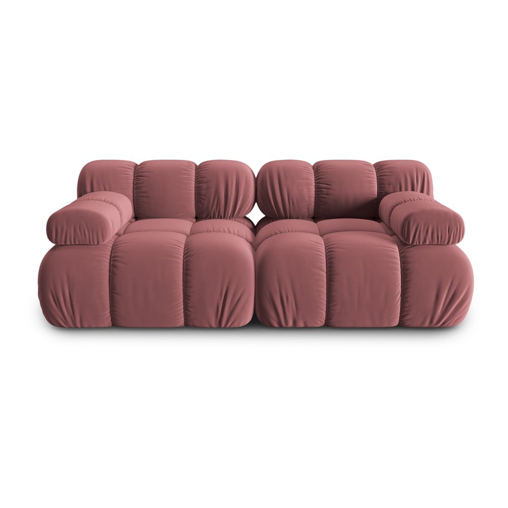 Rózsaszín bársony kanapé 188 cm Bellis – Micadoni Home