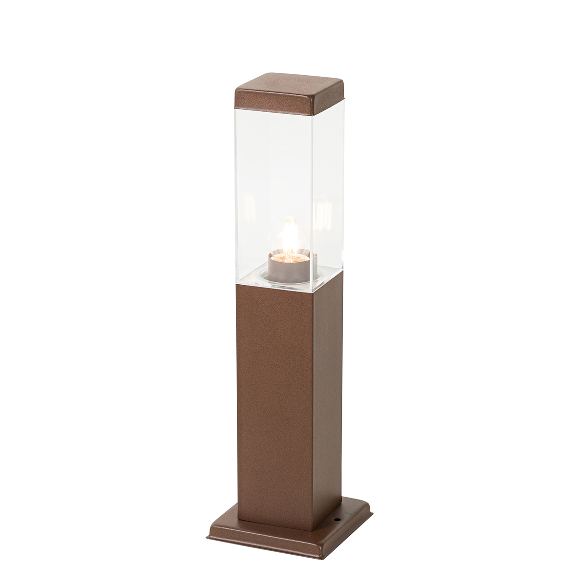 Modern kültéri lámpaoszlop rozsdabarna 45 cm - Malios