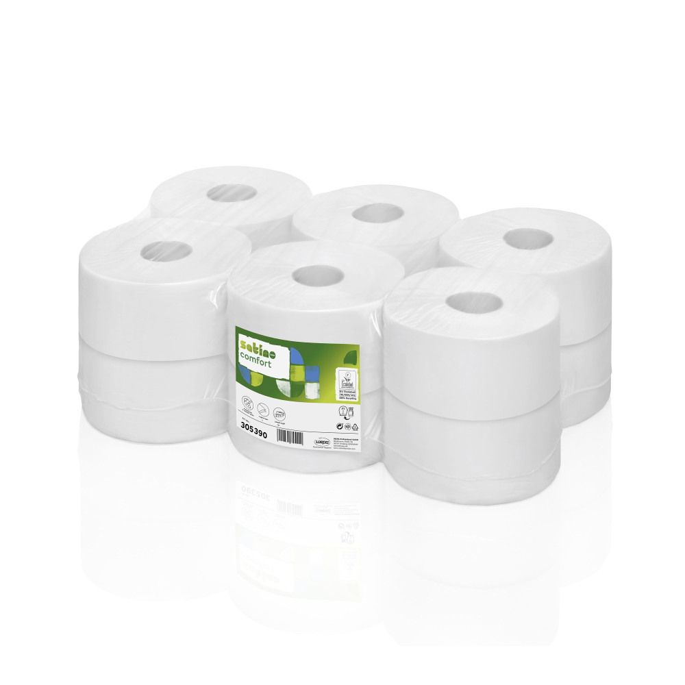 Satino Wepa Comfort toalettpapír 2 réteg, 9,2x25cm/lap 600 lap, 150m, 12tekercs/zsugor