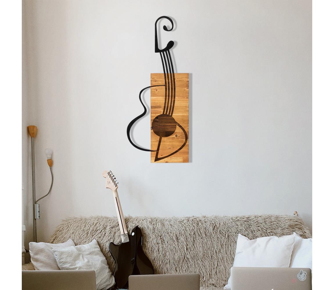  Fali dekoráció 39x93 cm gitár 