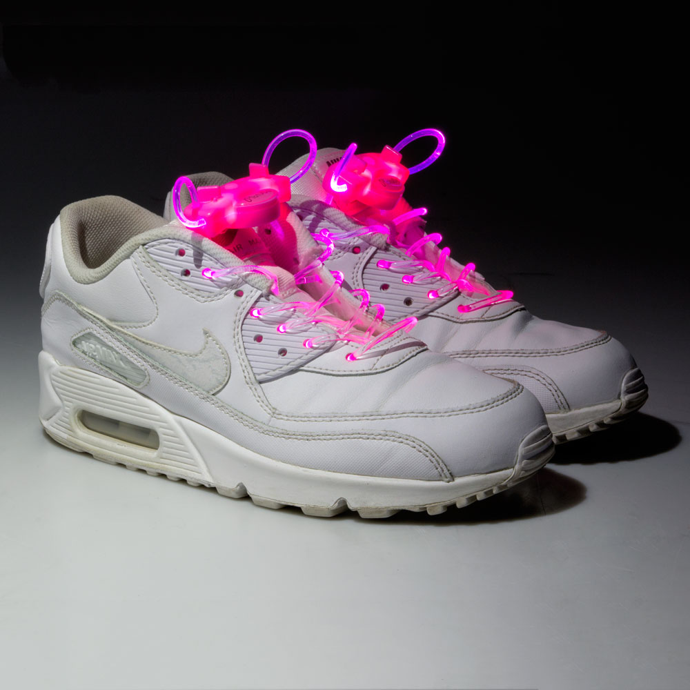 Világító cipőfűző WORKER Platube 80 cm  rózsaszín