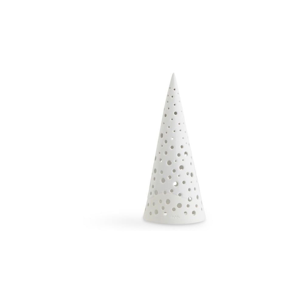 Nobili fehér csontporcelán karácsonyi gyertyatartó, magasság 19 cm - Kähler Design