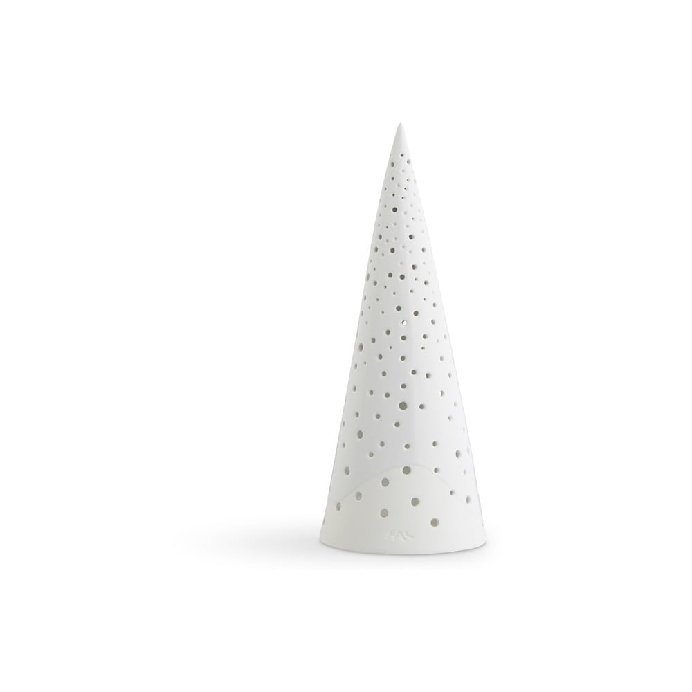 Nobili fehér csontporcelán karácsonyi gyertyatartó, magasság 30 cm - Kähler Design